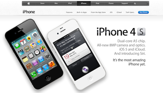 image of apple iphone landing page