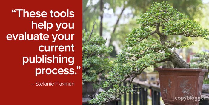 "These tools help you evaluate your current publishing process." – Stefanie Flaxman