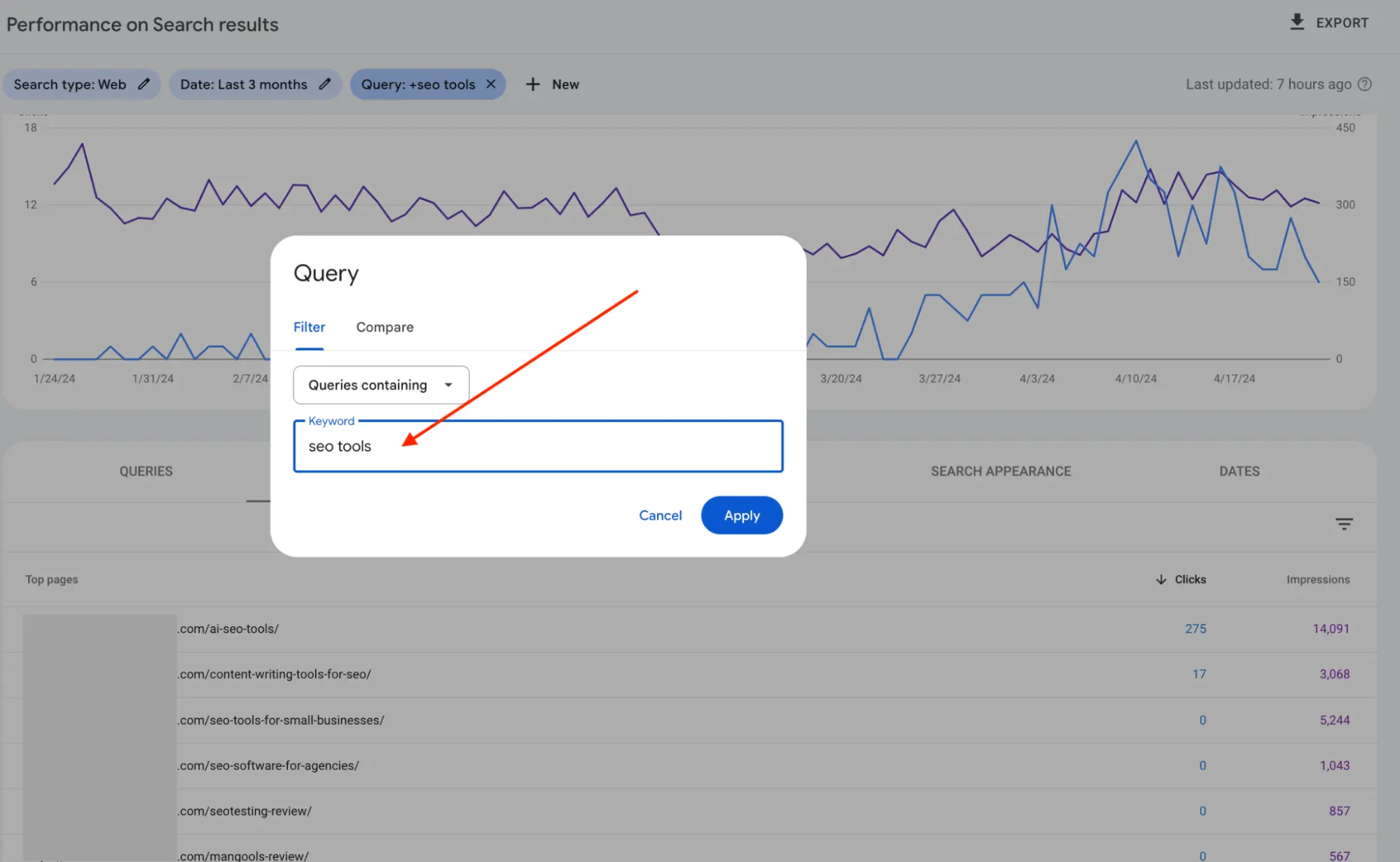 GSC query search